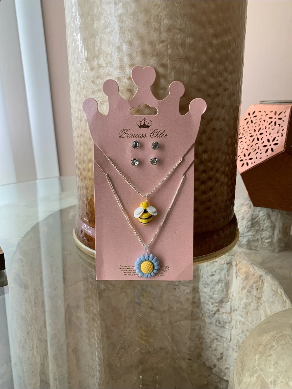 Kids' Bee and Daisy Necklace & Earring Set